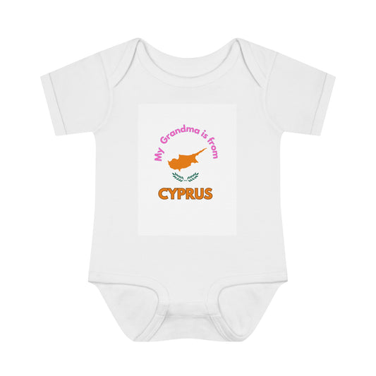 My Grandma is from Cyprus - Infant Baby Rib Bodysuit