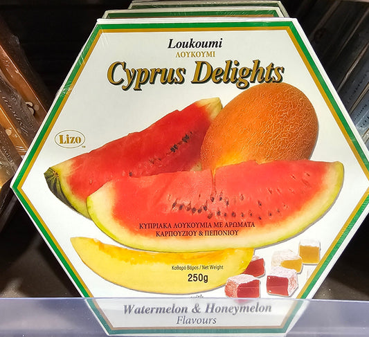 Cyprus delights - Loukoumi with Watermelon and Honeymelon Flavours - 250 g