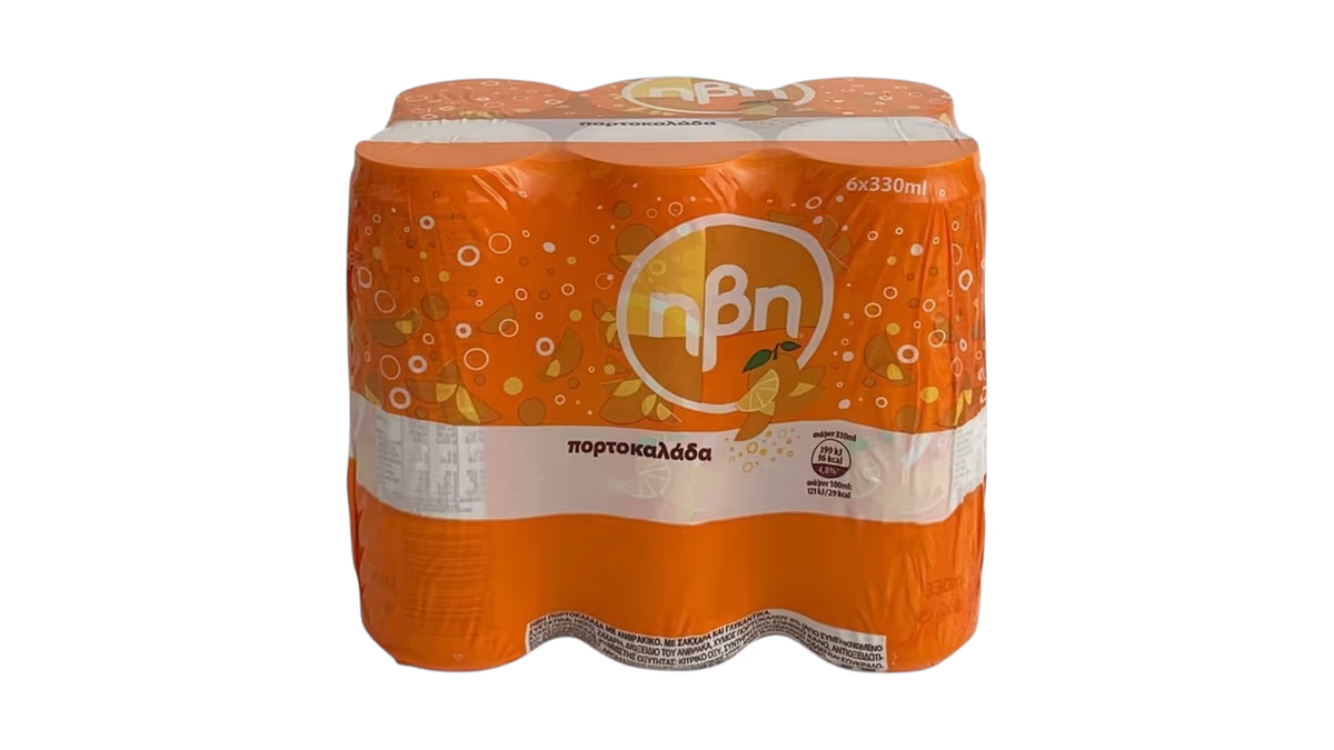 IVI orange Soda from Greece 6 pack of 300ml each