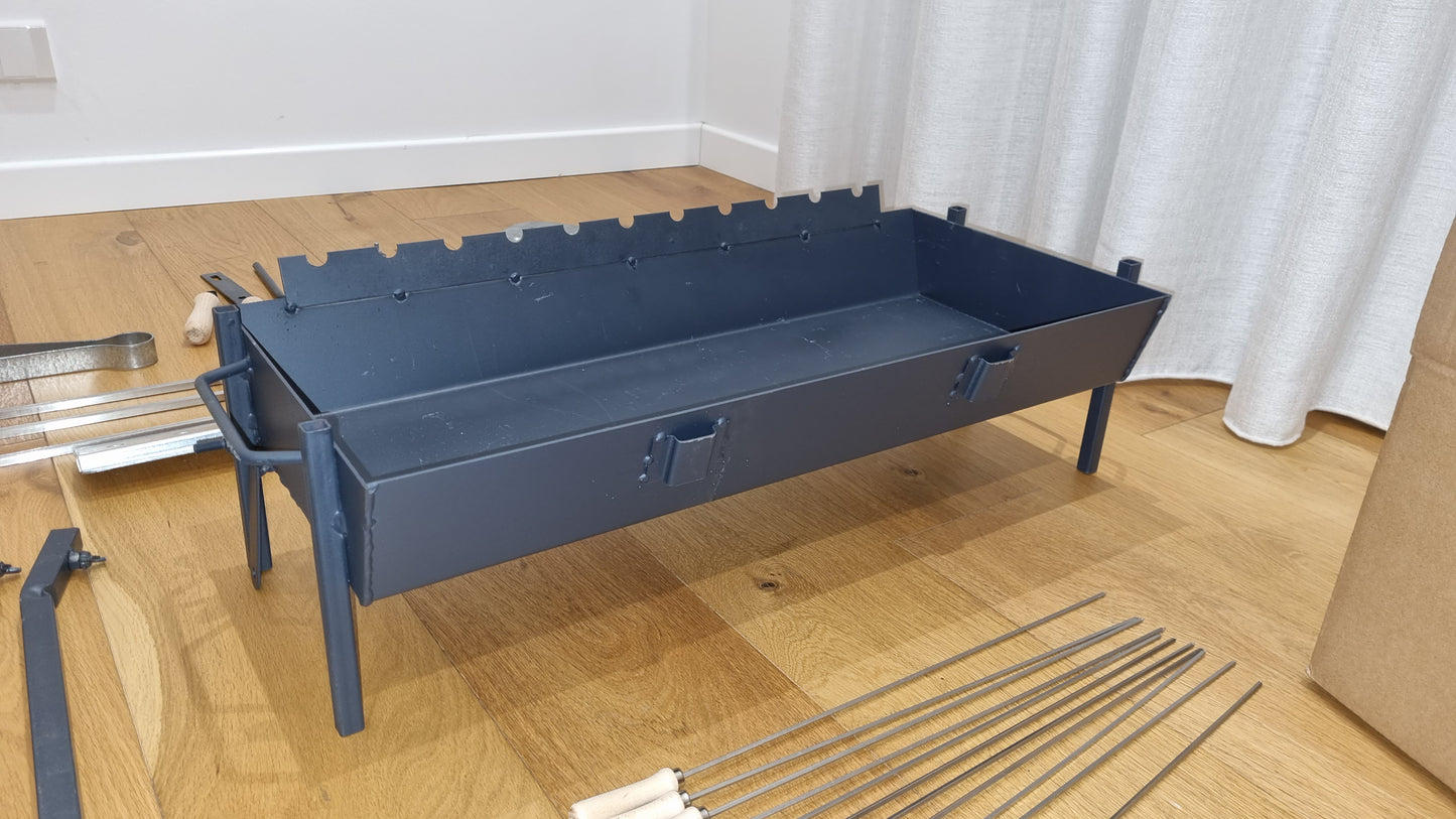 Cyprus foukou Barbeque triangle style - Cyprus Charcoal Barbeque Rotisserie