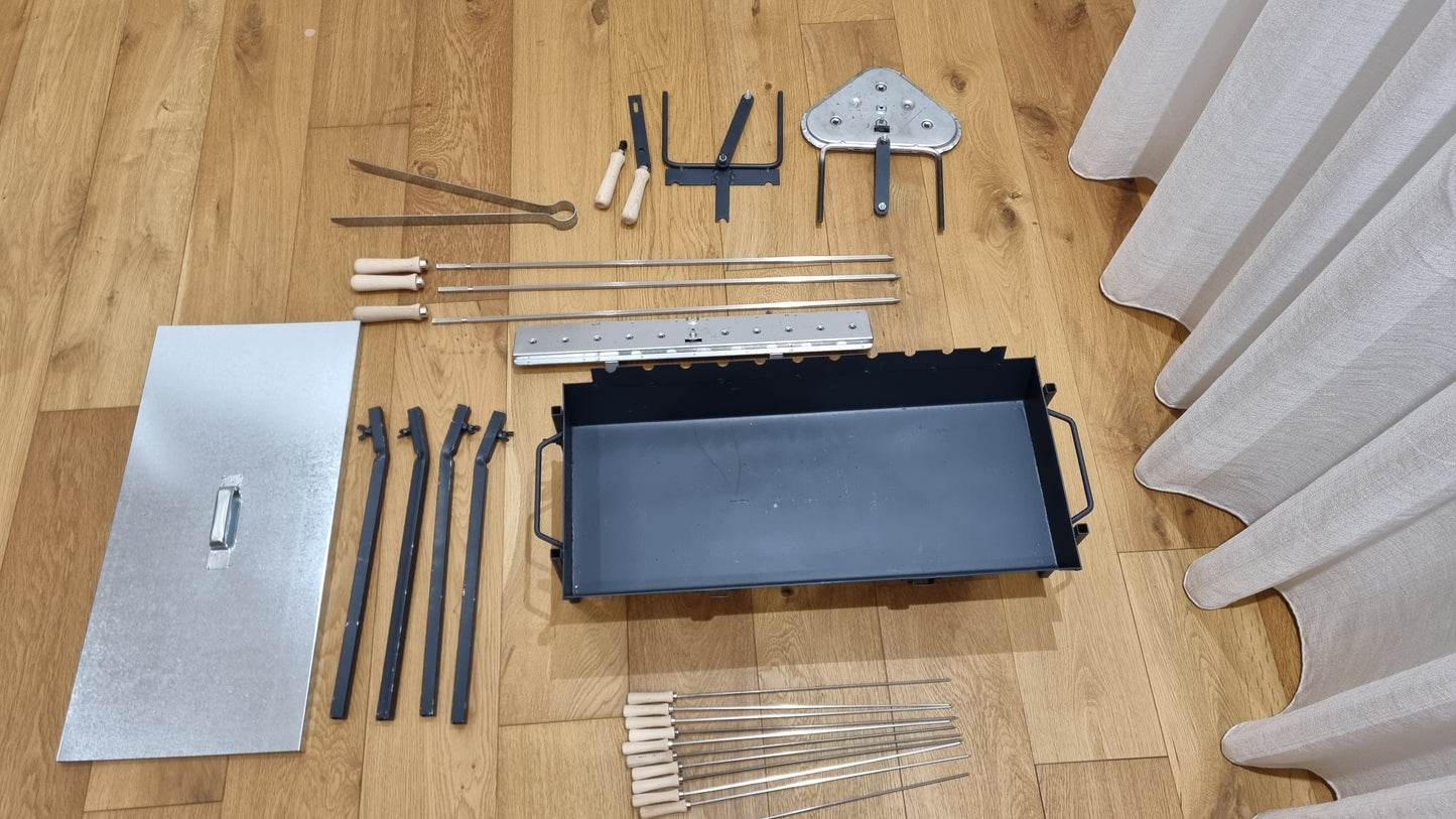 Cyprus foukou Barbeque triangle style - Cyprus Charcoal Barbeque Rotisserie