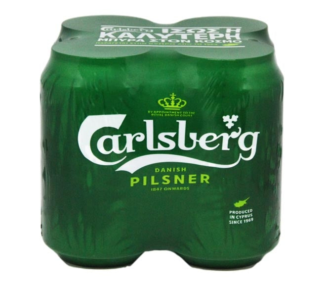 Carlsberg Beer Brewed in Cyprus - 4 Can x 330 ml