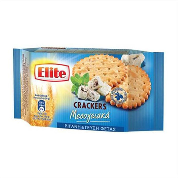 Elite Crackers Mediterranean Oregano & Feta Cheese Flavor 105 g