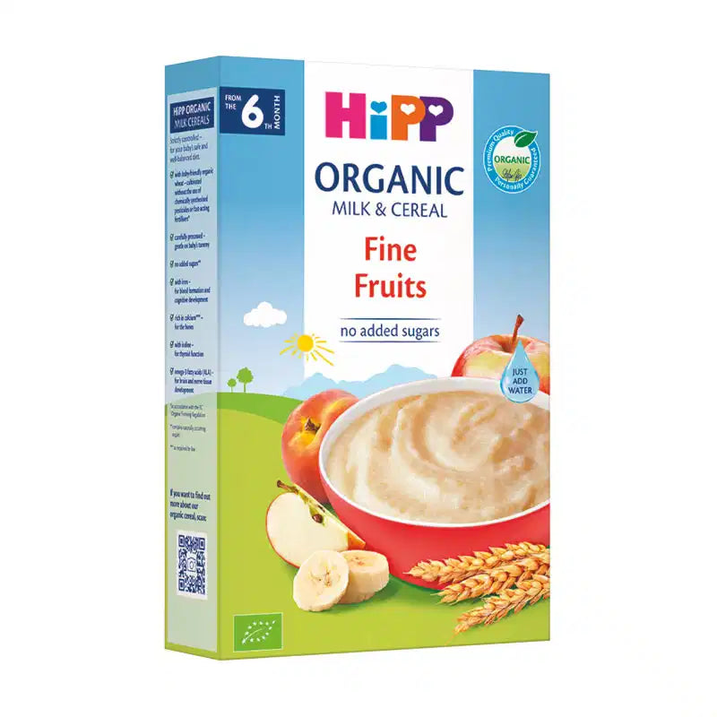 Hipp Organic Baby Milk Cereal With Fine Fruits. From the 6th month 250 g