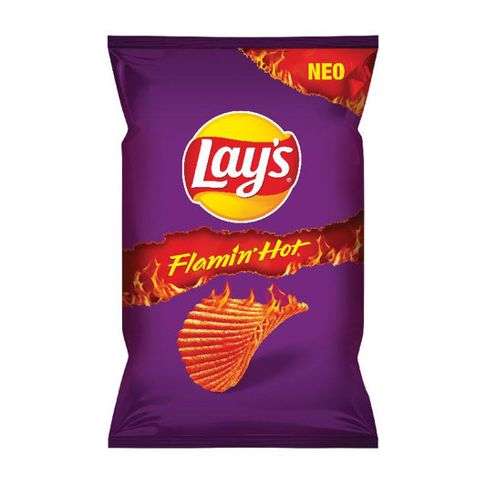 Lay’s Flamin Hot Ridged Potato Chips with Chili Flavour 90 g