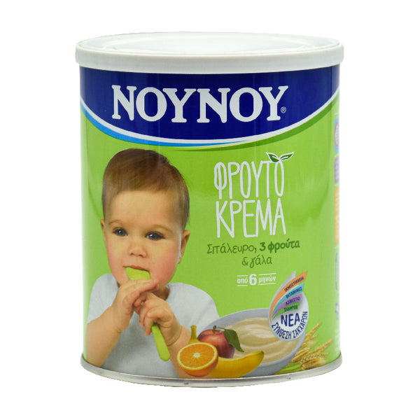 Nounou Fruit Cream Wheat Flour, 3 Fruits & Milk from 6+ Months 300 g