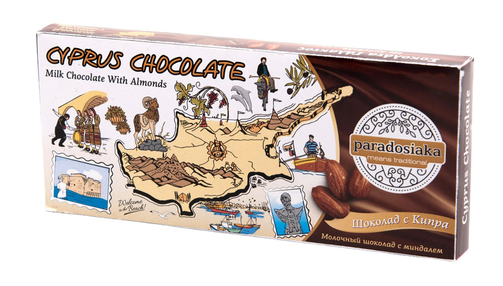 Cyprus Milk Chocobar With Almonds 100g