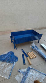 Charcoal Grill Cypriot Foukou Blue 50 Χ 32 x 60 cm