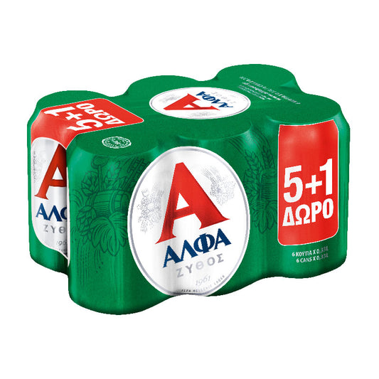Alpha Beer 6 cans x 330 ml from Greece