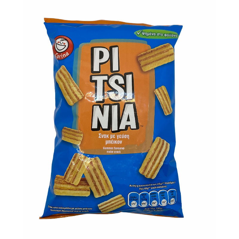 Pitinia Corina Pitsinia Gammon Flavoured Maize Snack 90 g – Products from Cyprus
