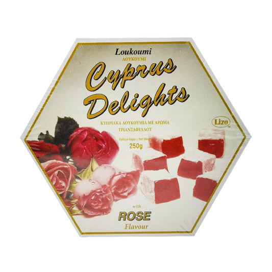 Loukoumi Traditional Cyprus Delights Rose Flavour 250 g