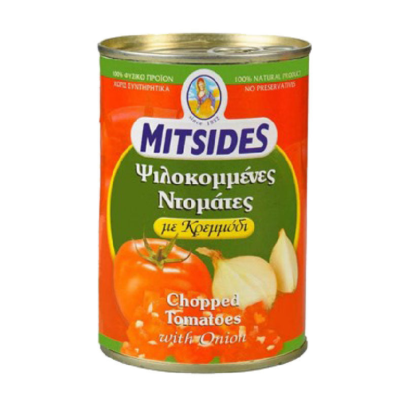 Mitsides Chopped Tomatoes With Onion 400 g from Cyprus