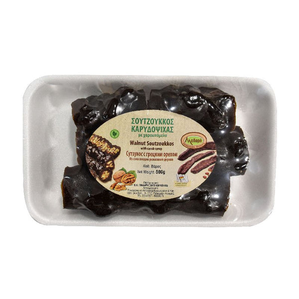 Soutzoukkos with Carob & Walnuts