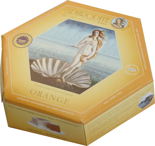 Loukoumi Aphrodite delights - Orange flavour - 325 gr